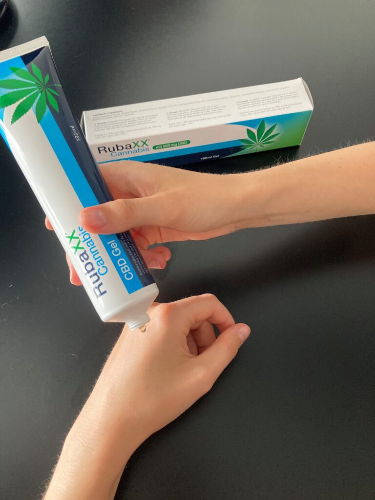 rubaxx cbd gel mit hand