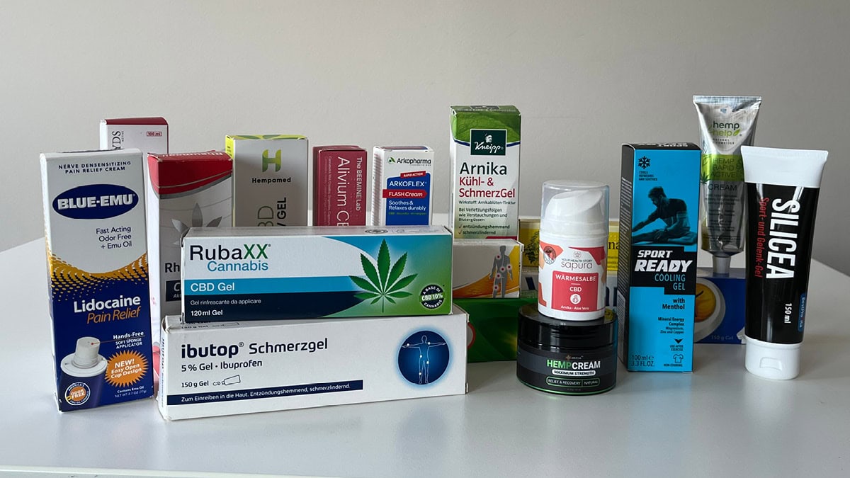 Muskelgele und Cremen im Vergleich