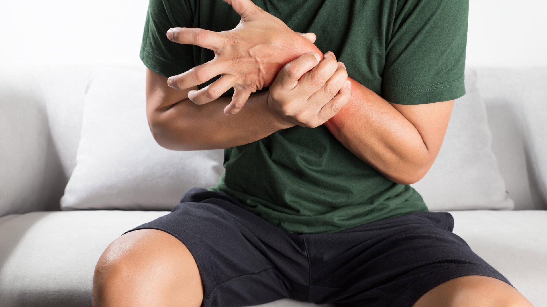 Acute Pain In A Asian Man Wrist.